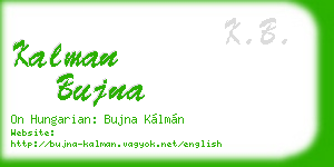 kalman bujna business card