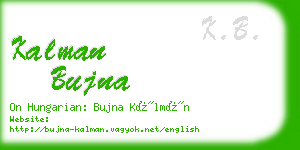 kalman bujna business card